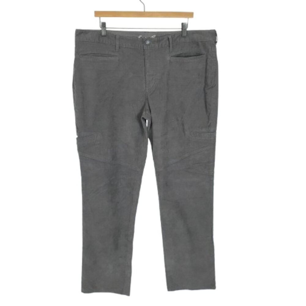 NWT Eddie Bauer Womens Plus Size 18 18x33 Gray Stretch Corduroy Cargo Pants NEW